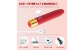 Poratable G-Spot Vibrator 7 Modes Stimulation Nipple Clit Vibrating Masager - Red